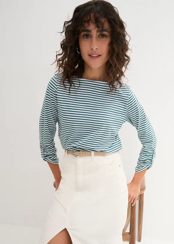 Maglia a maniche lunghe in puro cotone, bonprix