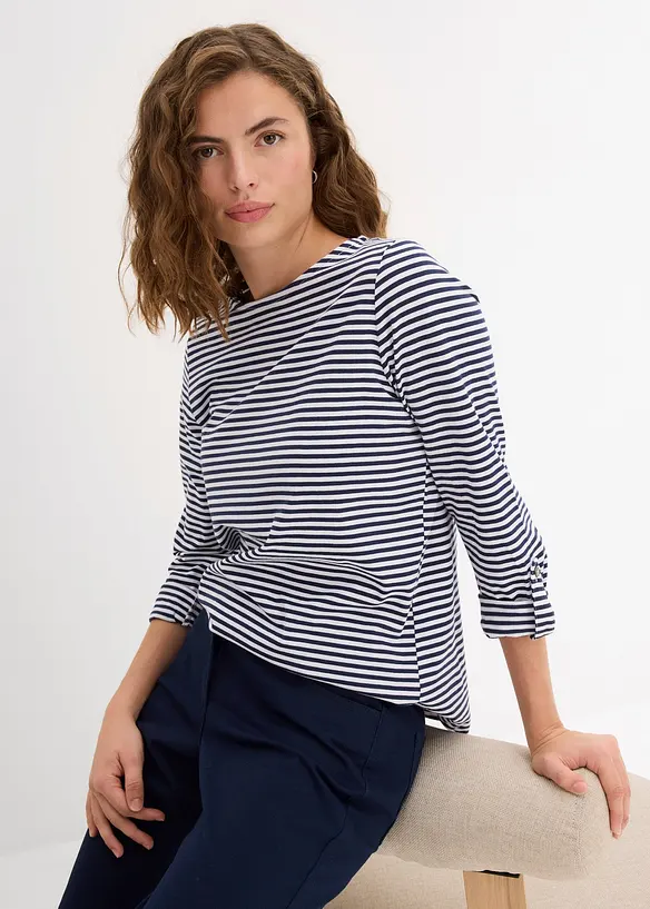 Maglia a maniche lunghe in puro cotone, bonprix