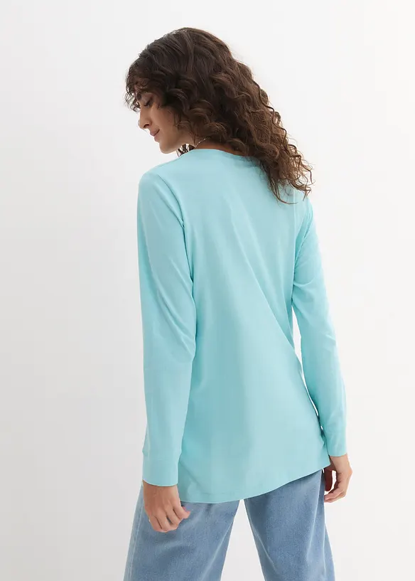 Maglia lunga con scollo rotondo e maniche lunghe  (pacco da 5), bonprix