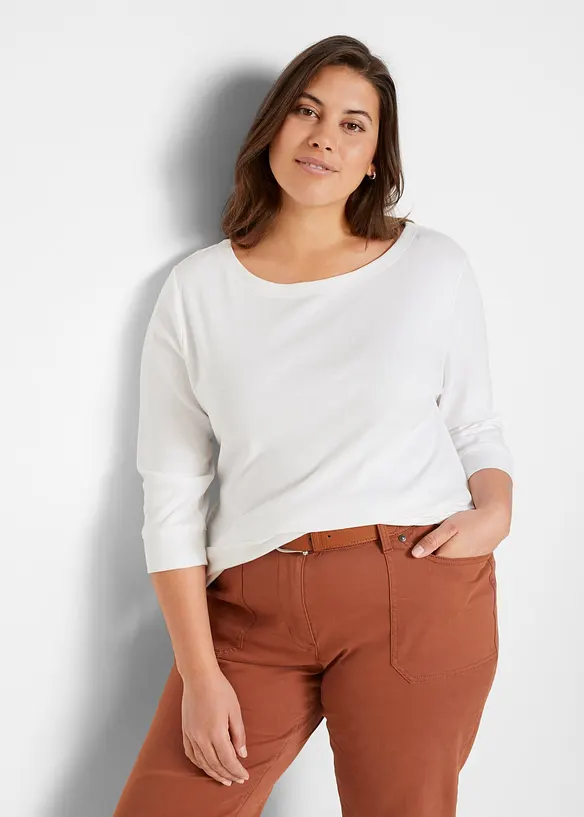 Maglia a maniche lunghe in puro cotone biologico, bonprix