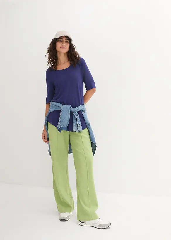 Maglia lunga in morbida viscosa, bonprix