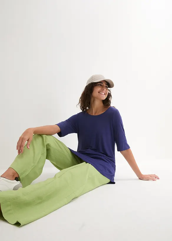 Maglia lunga in morbida viscosa, bonprix