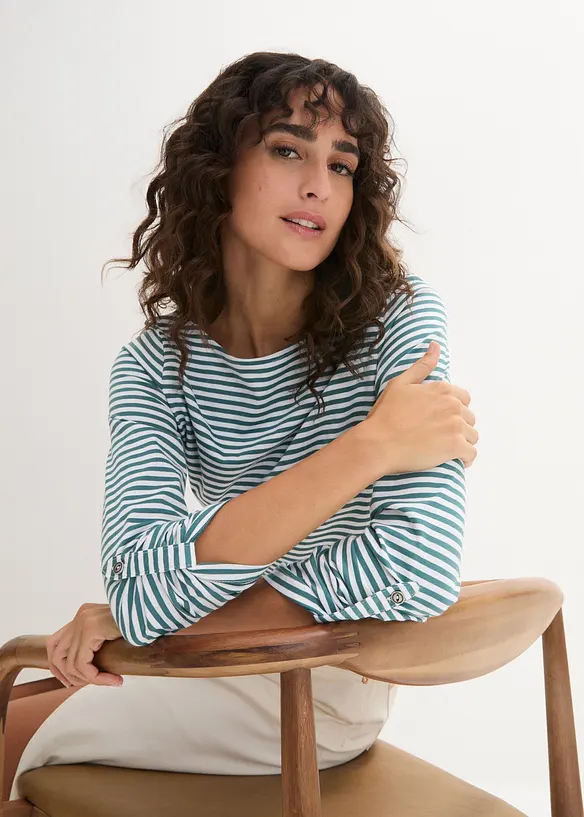 Maglia a maniche lunghe in puro cotone, bonprix
