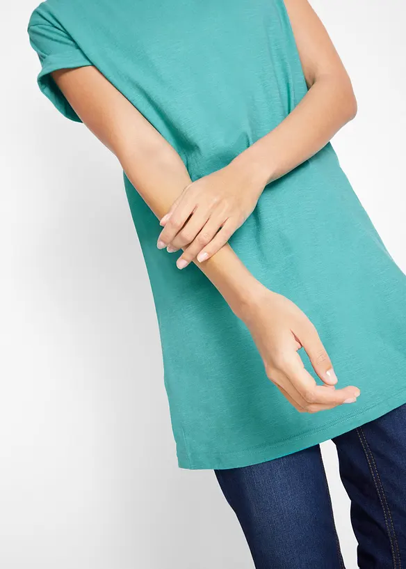 T-shirt lunga in puro cotone, bonprix