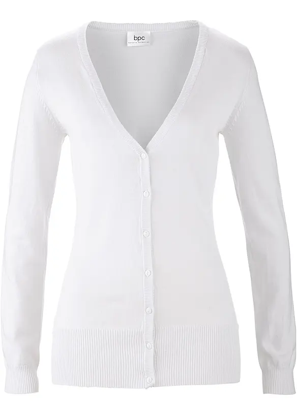 Cardigan in filato fine con bottoni, bonprix
