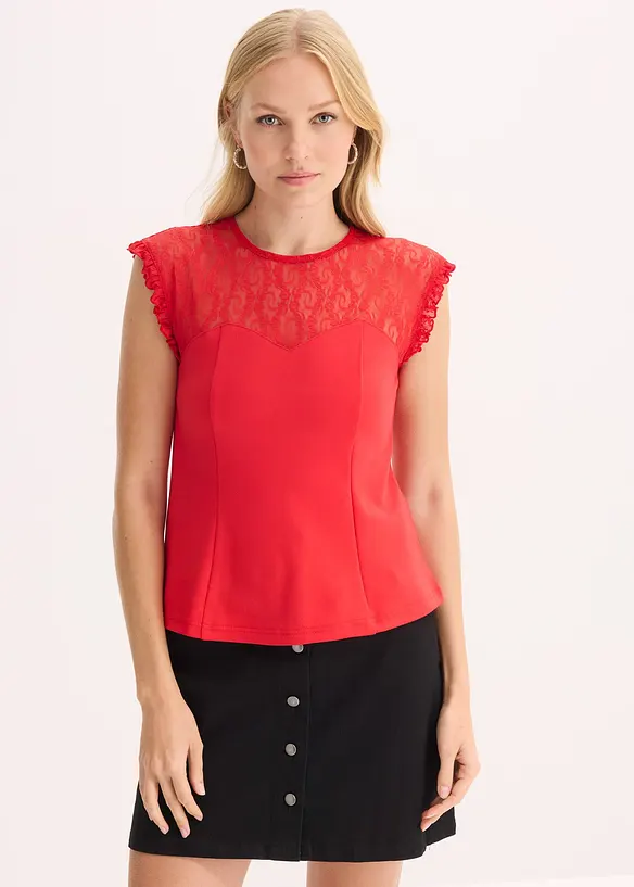 Top con pizzo, bonprix