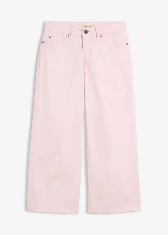 Pantaloni culotte in misto cotone elasticizzato, bonprix