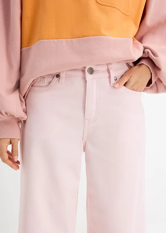 Pantaloni culotte in misto cotone elasticizzato, bonprix