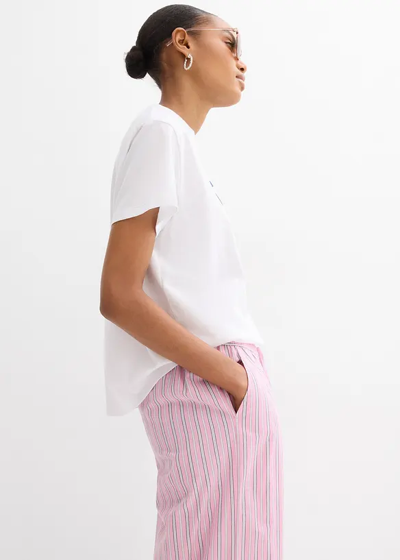 T-shirt in puro cotone biologico, con stampa, bonprix