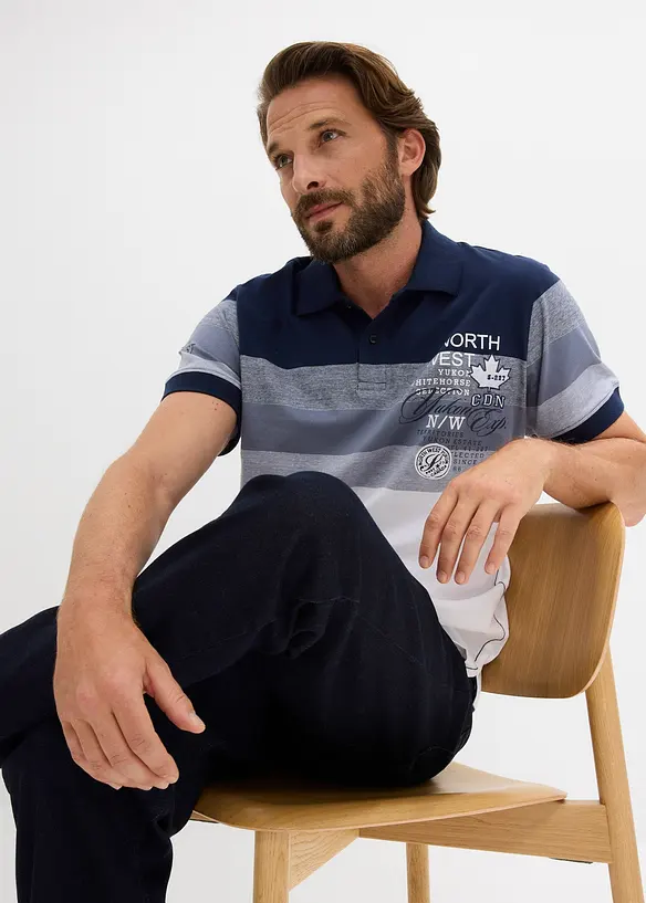 Polo a maniche corte in jersey di puro cotone biologico, bonprix