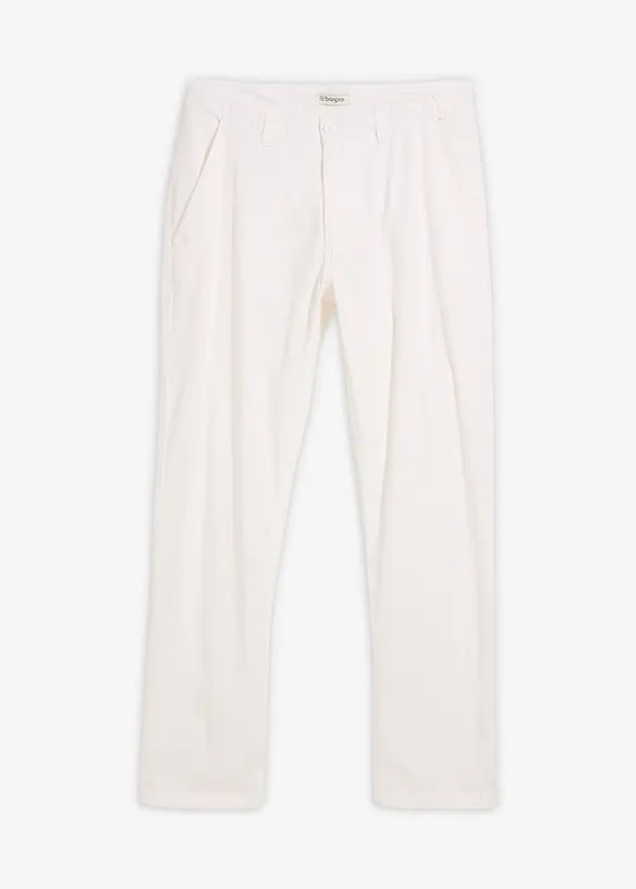 Pantaloni chino in misto lino regular fit, straight, bonprix