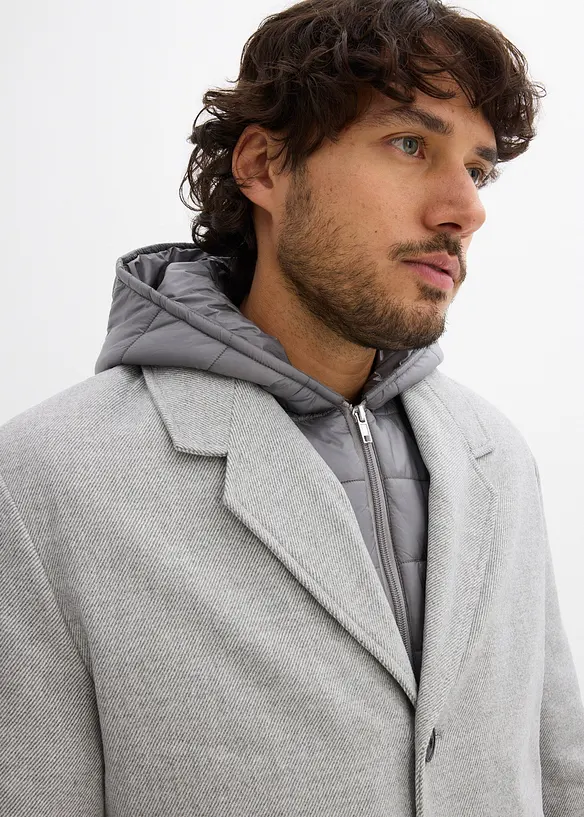Cappotto 2 in 1 con inserto cappuccio estraibile, bonprix