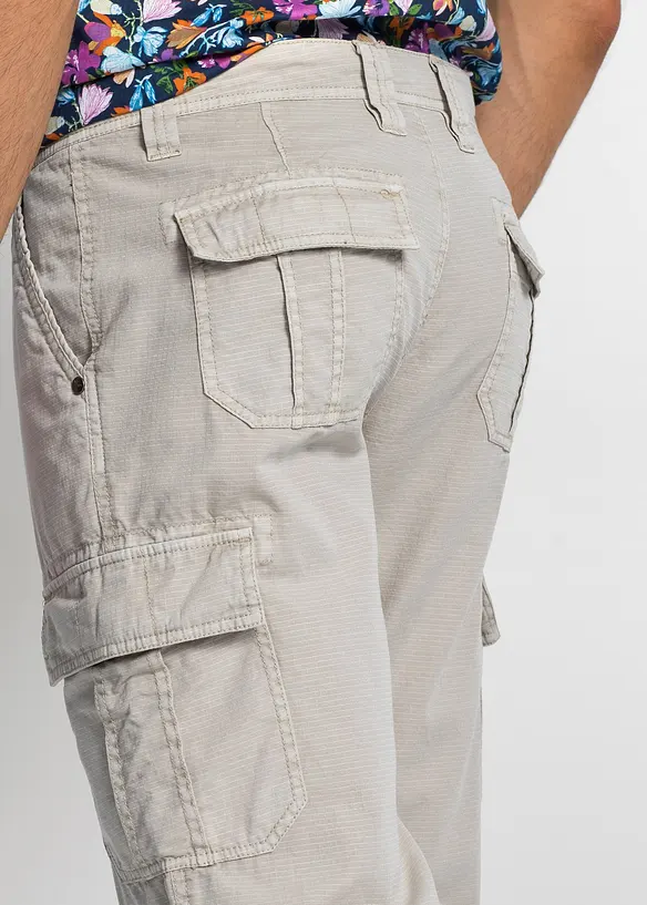 Bermuda cargo lunghi in puro cotone, regular fit, bonprix