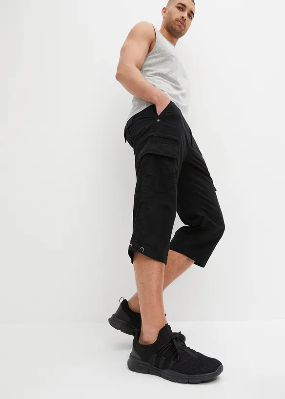 Bermuda cargo lunghi in puro cotone, regular fit, bonprix