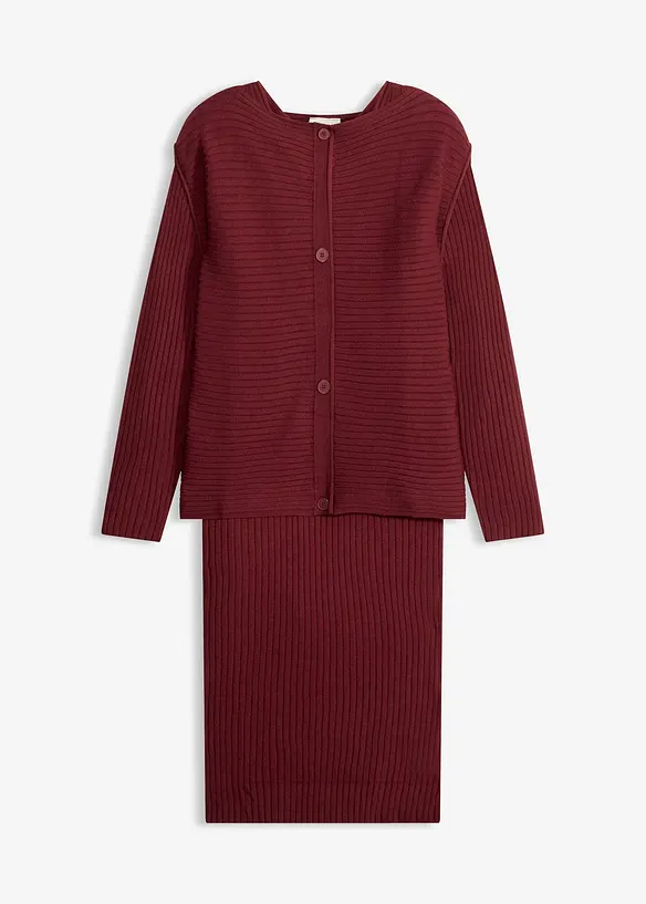 Abito in maglia e gilet (set 2 pezzi), bonprix