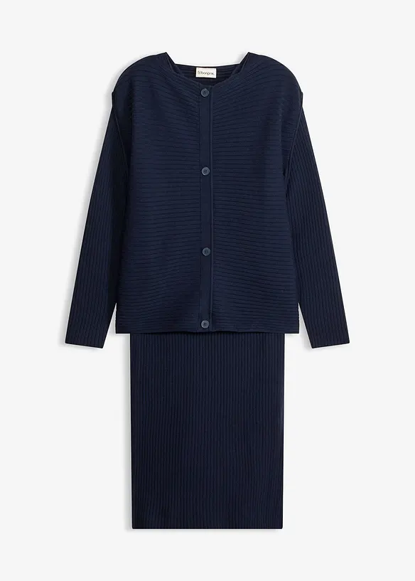 Abito in maglia e gilet (set 2 pezzi), bonprix