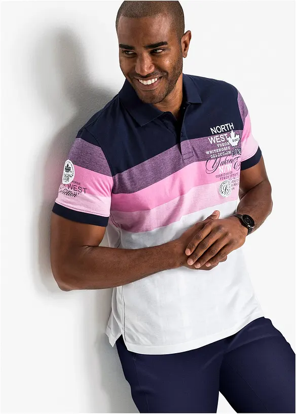 Polo a maniche corte in jersey di puro cotone biologico, bonprix