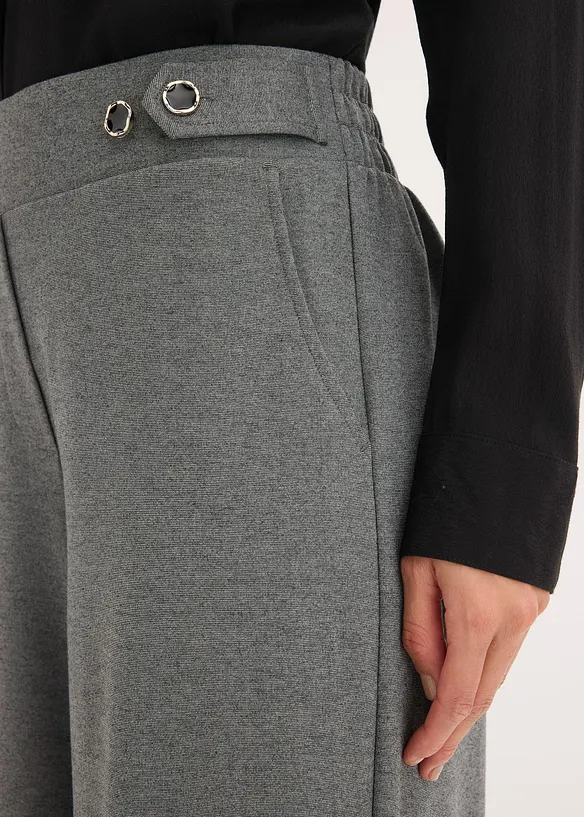 Pantaloni in jersey con traversina decorativa, bonprix