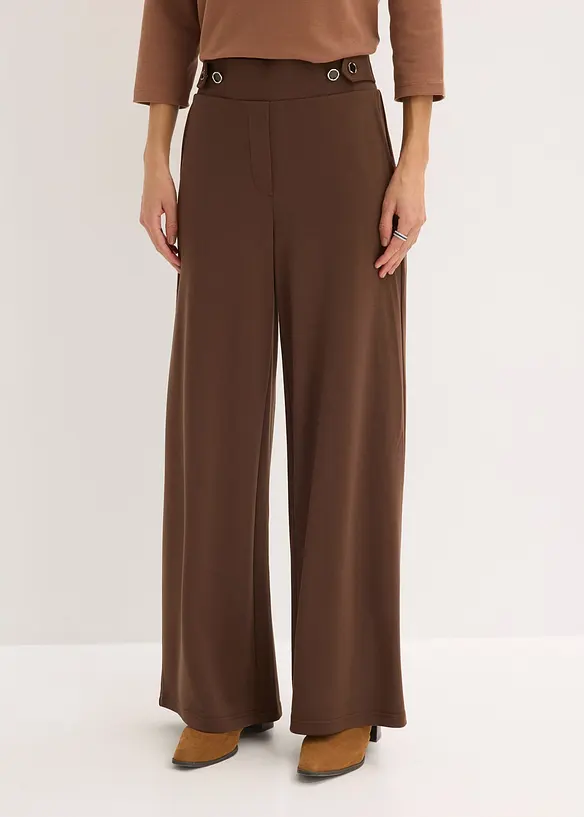 Pantaloni in jersey con traversina decorativa, bonprix