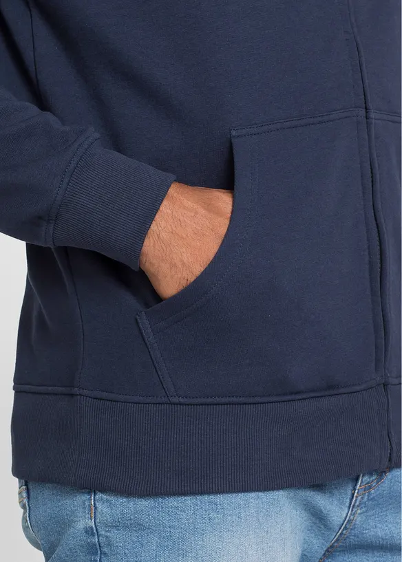 Felpa con zip a collo dritto, bonprix