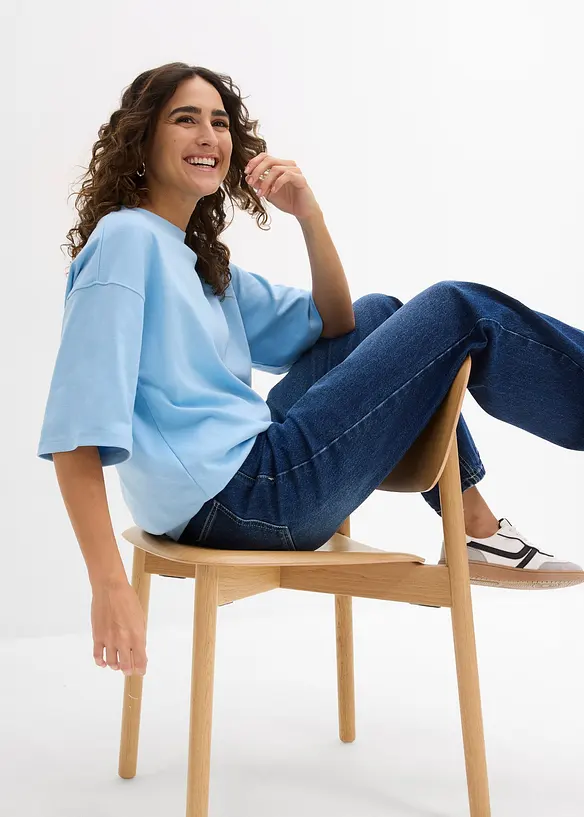 Maxi maglia in puro cotone biologico pesante, bonprix