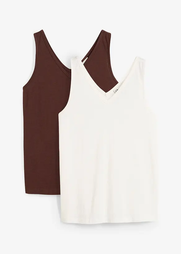 Canotta in puro cotone biologico (pacco da 2), bonprix