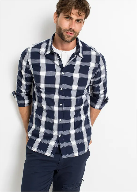 Camicia a maniche lunghe in puro cotone, bonprix