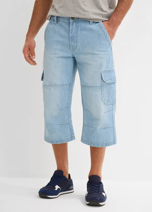 Jeans cargo a pinocchietto regular fit, straight, bonprix