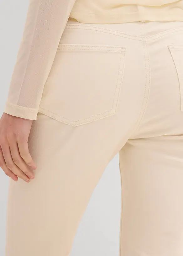 Jeans flared cropped, vita alta, bonprix