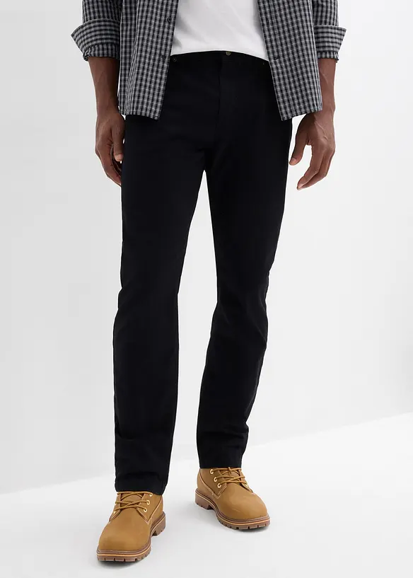 Pantaloni regular fit in twill di puro cotone, straight, bonprix