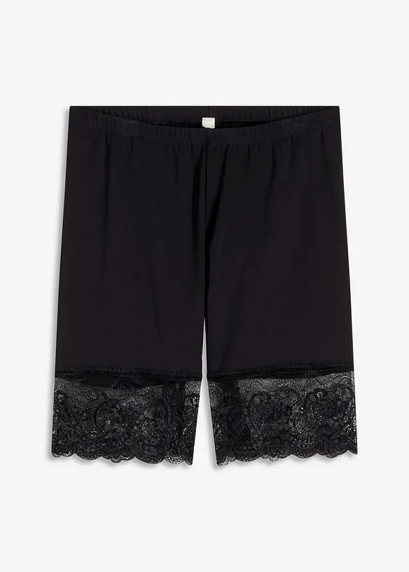 Pantaloncini anti sfregamento in poliammide rinfrescante con gambe in pizzo, bonprix