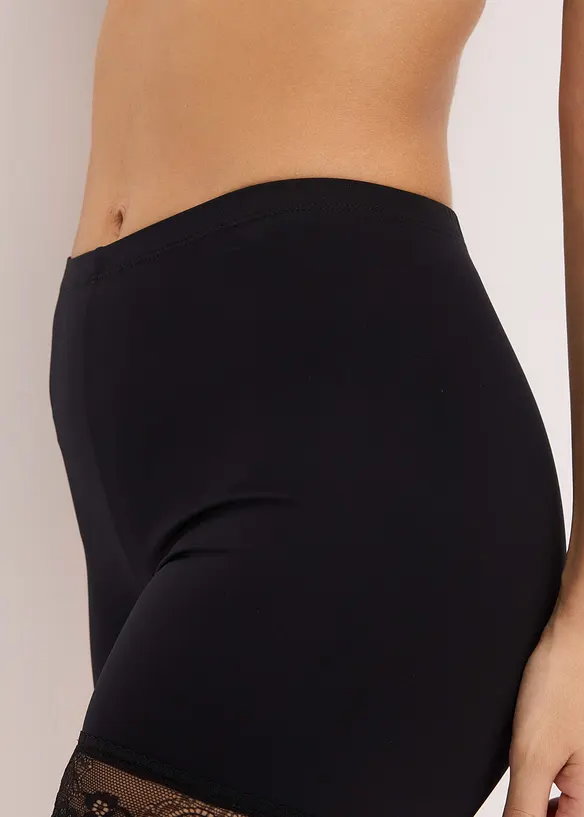 Pantaloncini anti sfregamento in poliammide rinfrescante con gambe in pizzo, bonprix