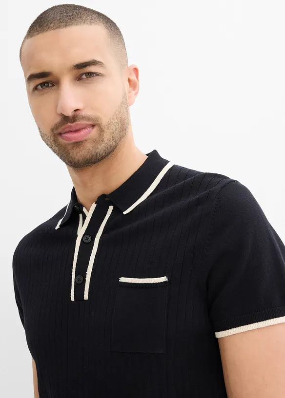 Polo con dettagli a contrasto, bonprix