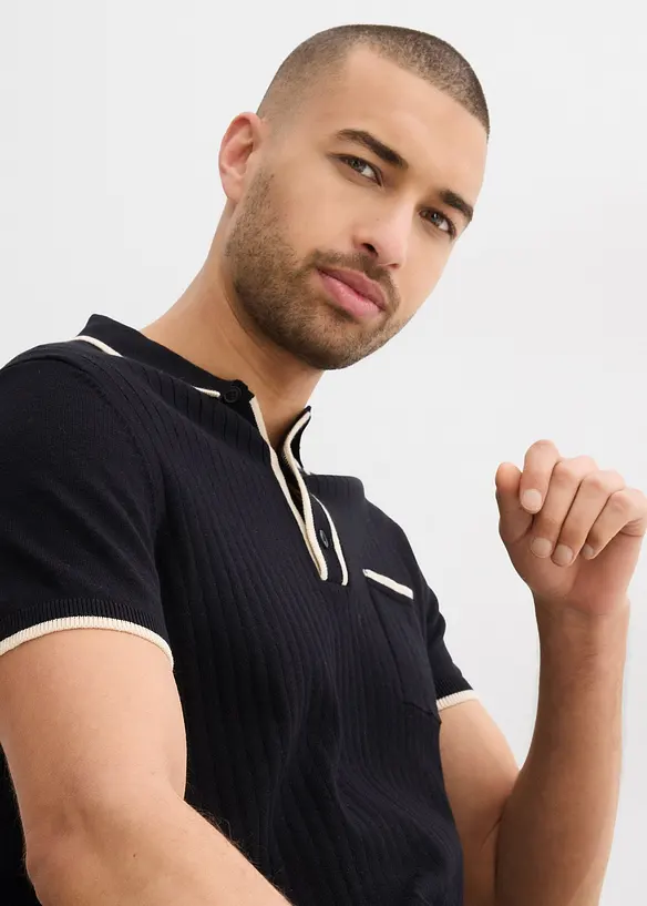 Polo con dettagli a contrasto, bonprix