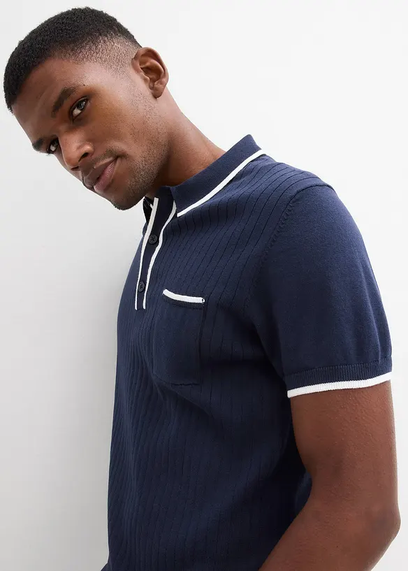 Polo con dettagli a contrasto, bonprix