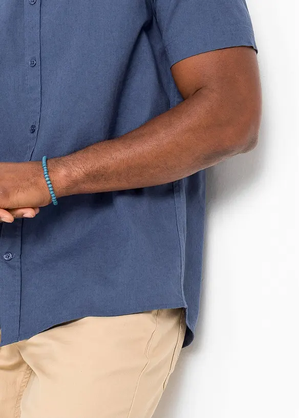 Camicia a maniche corte in fresco misto lino, bonprix