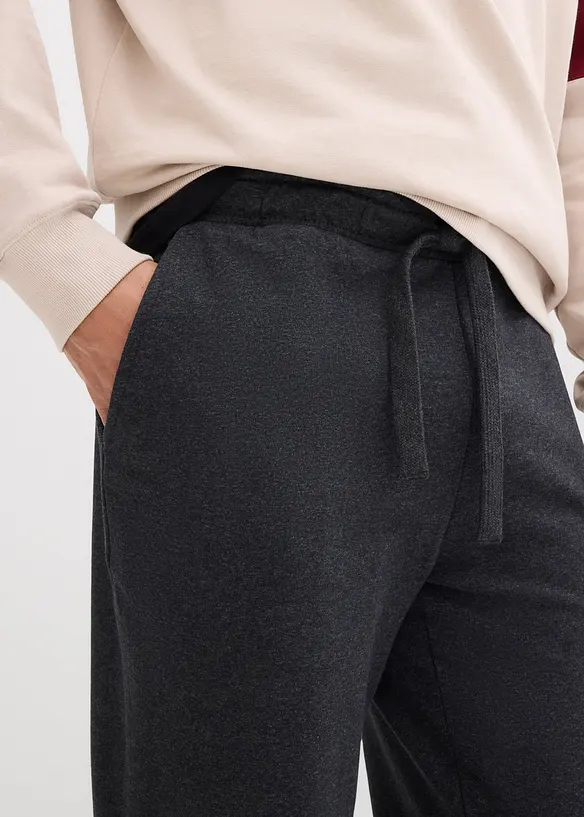 Pantaloni da jogging con interno garzato  morbido e orlo dritto, bonprix