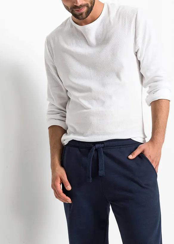 Pantaloni da jogging con interno garzato  morbido e orlo dritto, bonprix
