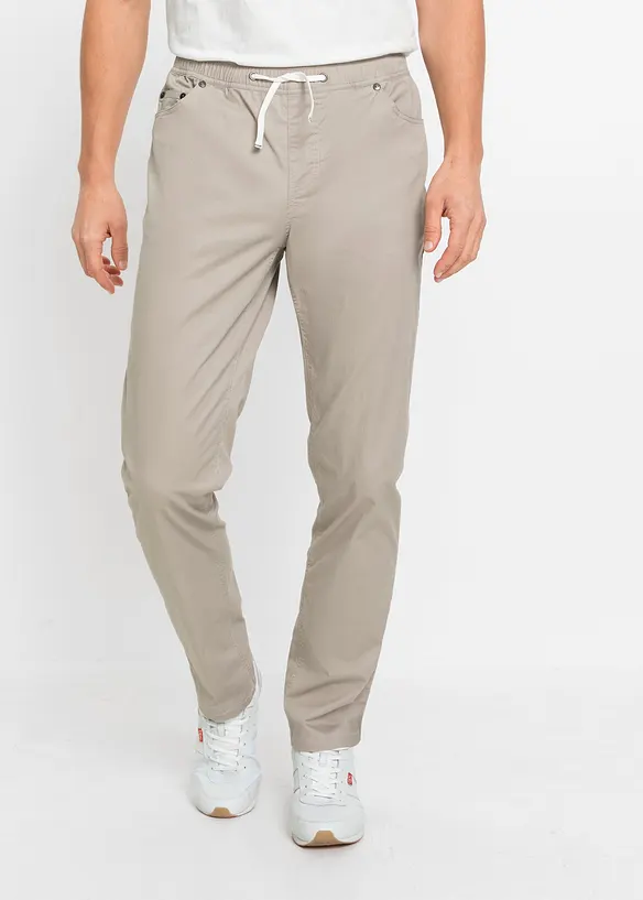Pantaloni elasticizzati con elastico in vita regular fit, straight, bonprix