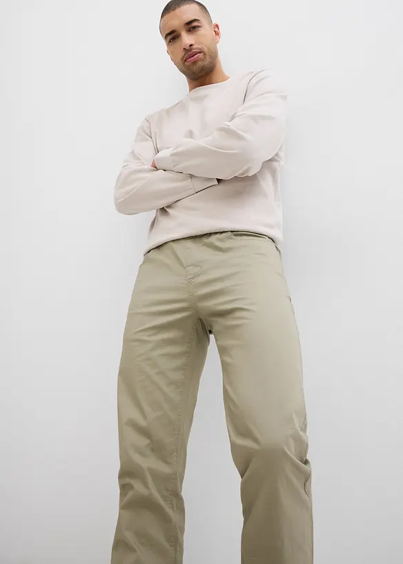 Pantaloni elasticizzati con elastico in vita regular fit, straight, bonprix