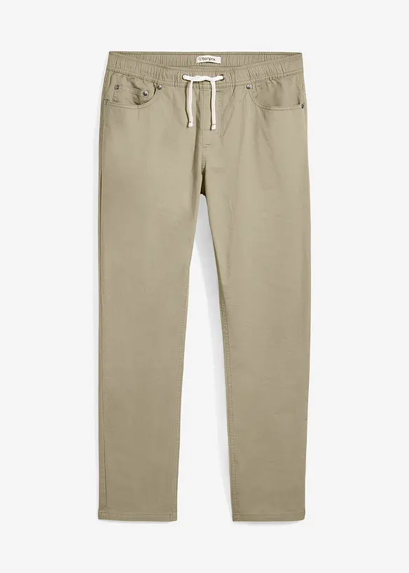 Pantaloni elasticizzati con elastico in vita regular fit, straight, bonprix