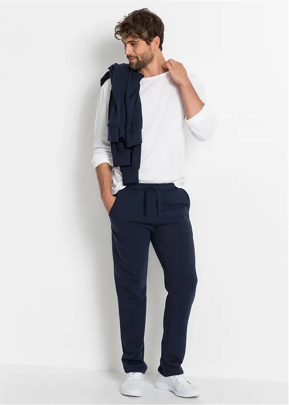 Pantaloni da jogging con interno garzato  morbido e orlo dritto, bonprix