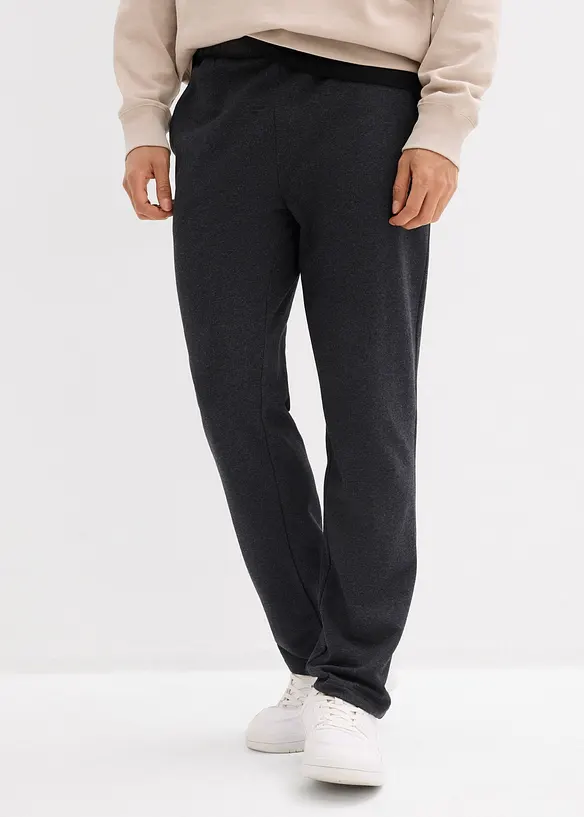 Pantaloni da jogging con interno garzato  morbido e orlo dritto, bonprix