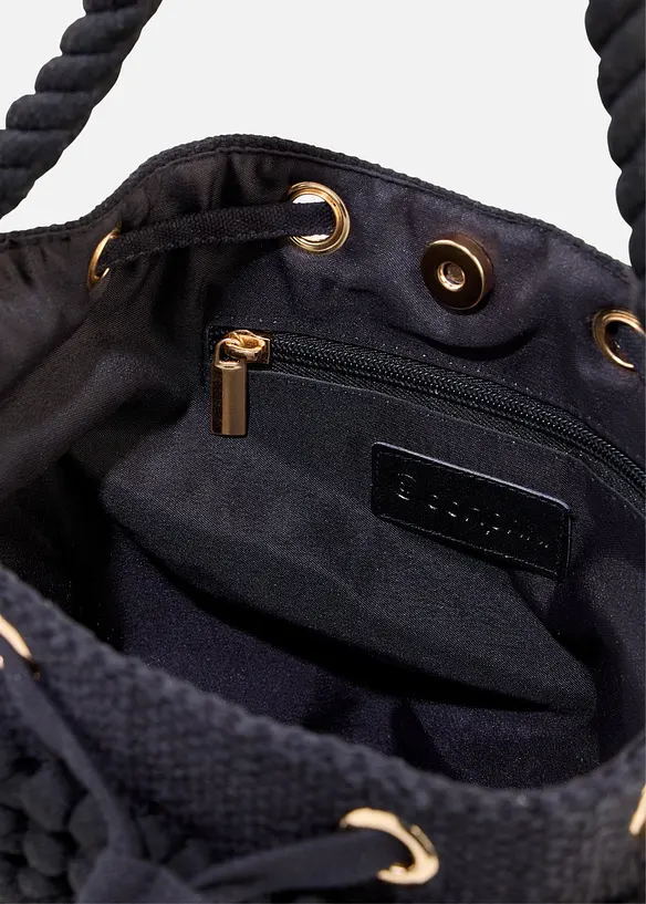 Borsa a secchiello con lavorazione strutturata, bonprix