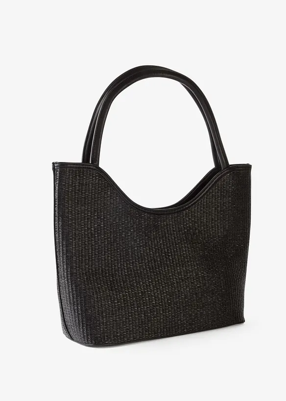 Borsa shopper in similpaglia, bonprix