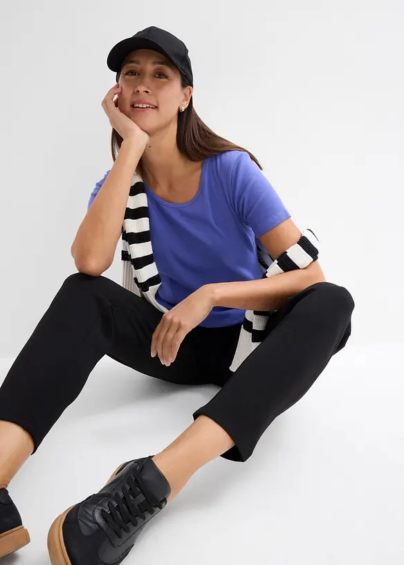 Maglia a costine con cotone biologico (pacco da 2), bonprix