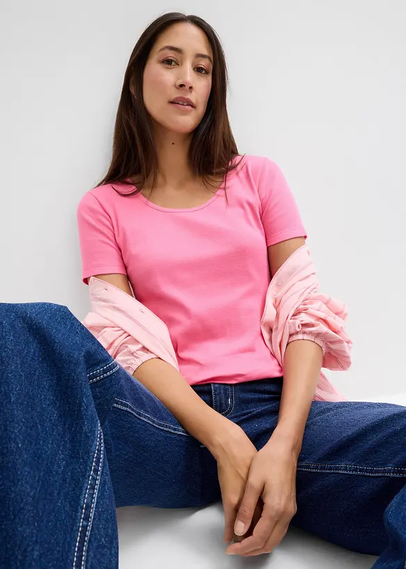 Maglia a costine con cotone biologico (pacco da 2), bonprix