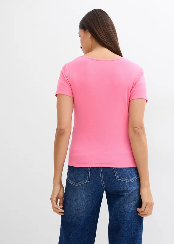 Maglia a costine con cotone biologico (pacco da 2), bonprix