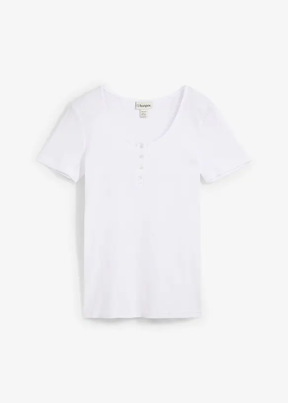 Maglia serafino in puro cotone biologico, bonprix