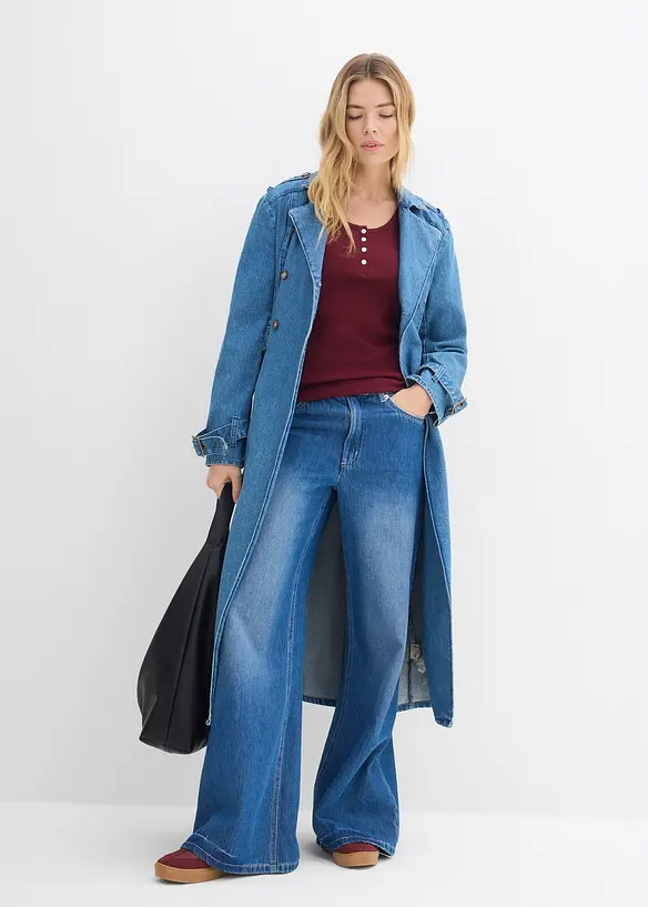 Maglia serafino in puro cotone biologico, bonprix